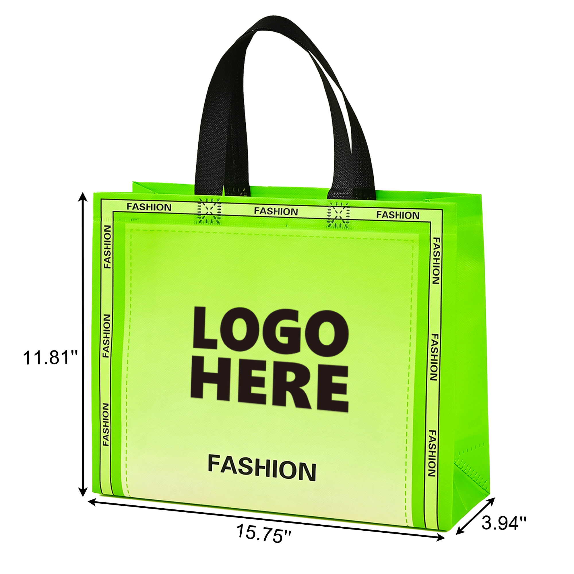 Gradient Color Non-Woven Grocery Tote Gift Bag 6