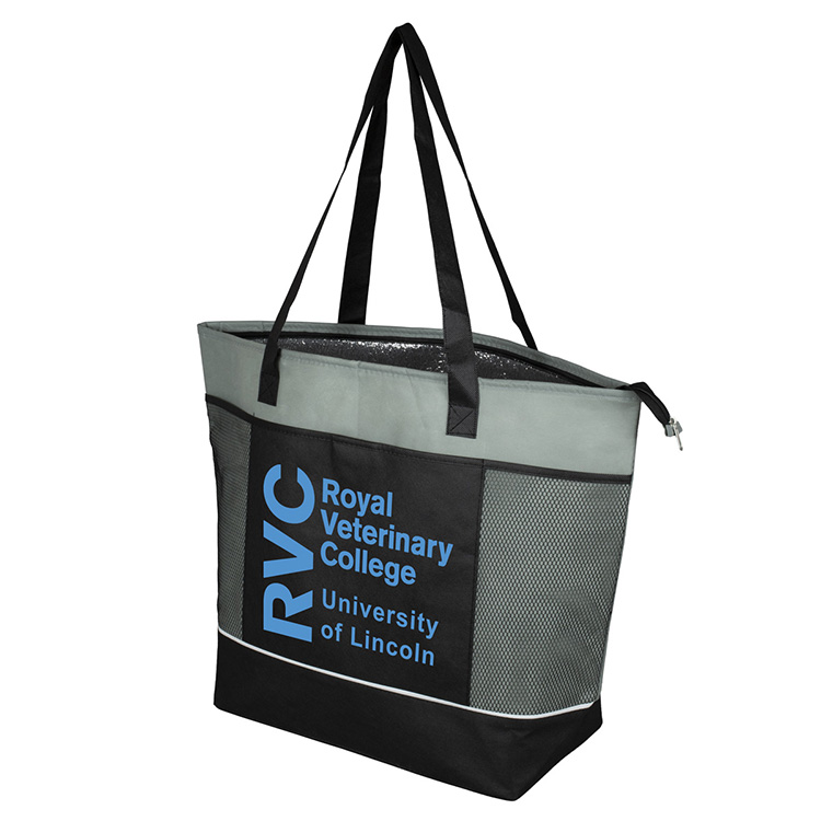 22"W x 16"H x 7 ½"Gusset - "FROST LINE" Super-Sized Insulated Zipper Cooler Tote 49