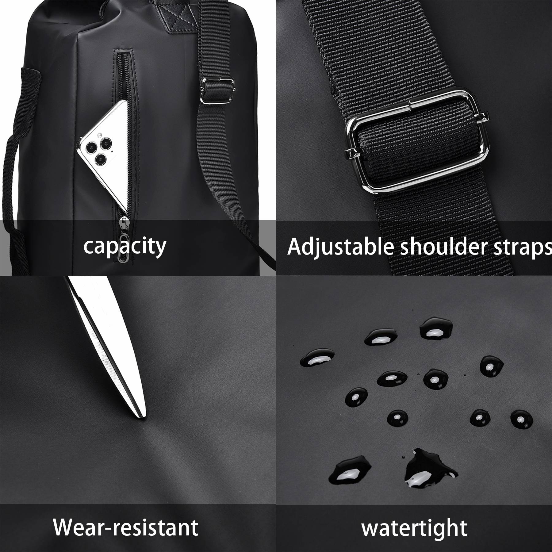 Nylon Sling Backpack with USB crossbody bag for Men 2
