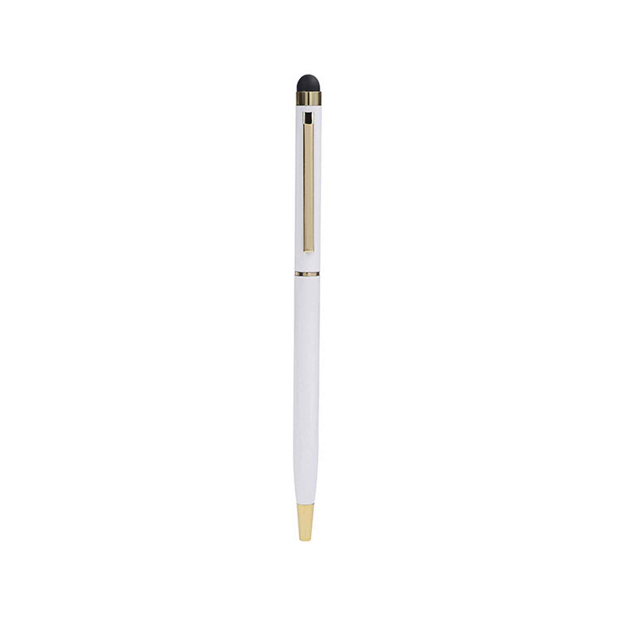 Metal Stylus Ballpoint Pen with Gold Trim 7