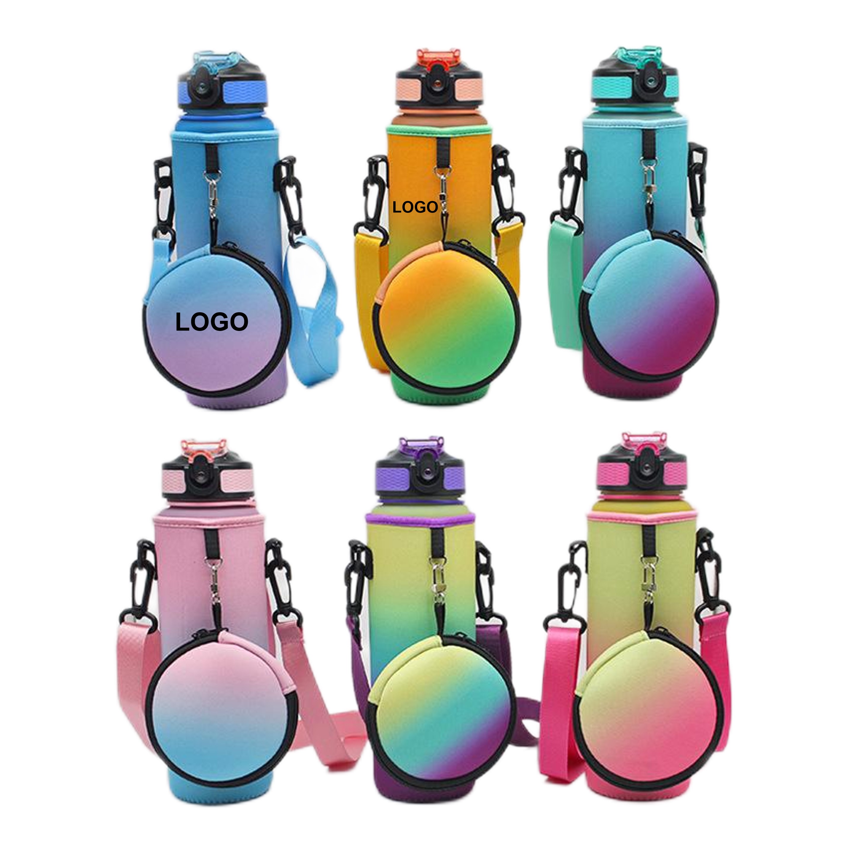 1L Water Bottle Carrier Holder with Pouch (direct import) 8