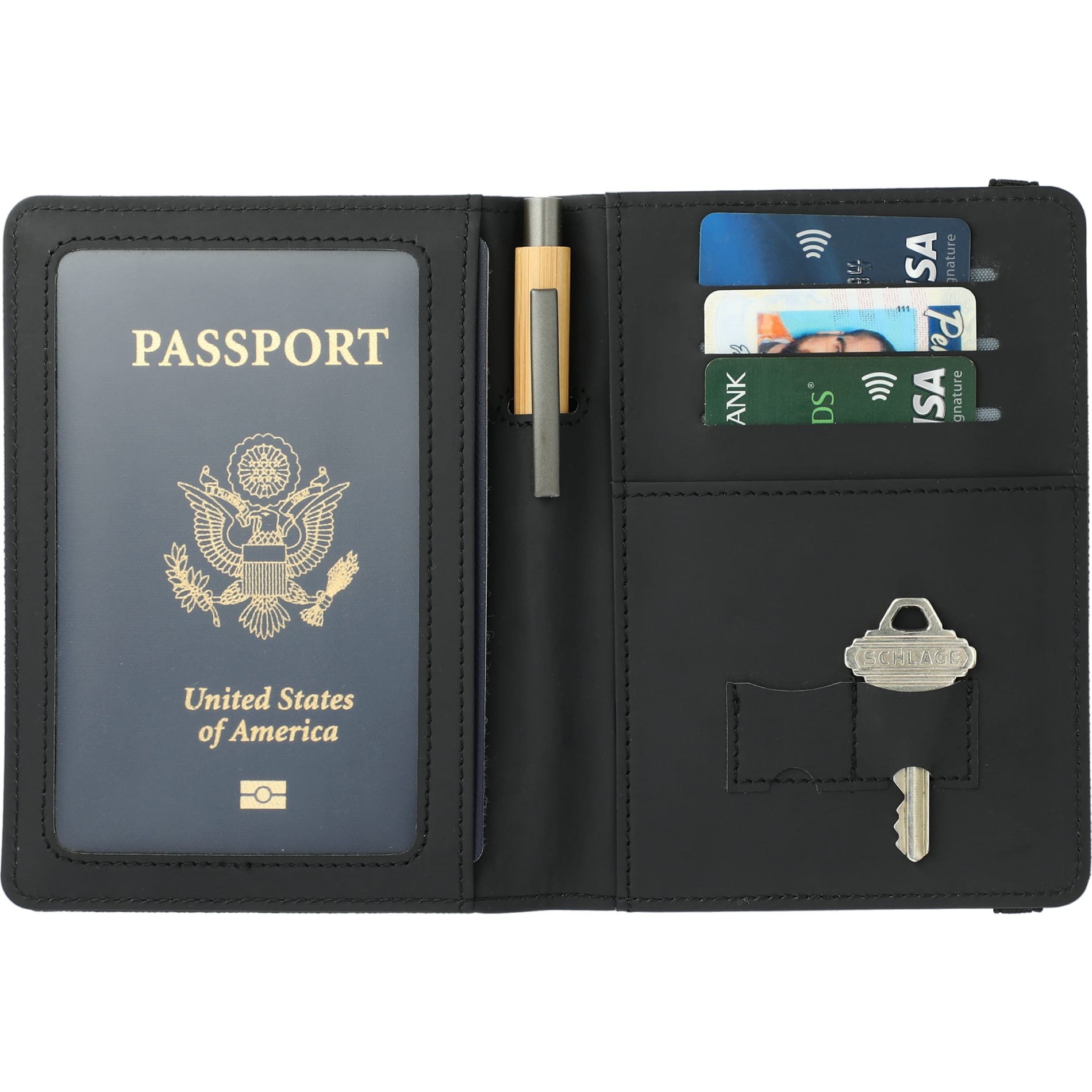 Deluxe Recycled Passport Wallet, custom luggage with logo imprint 25