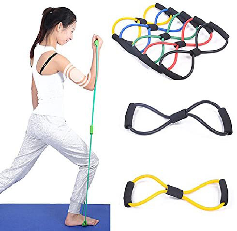8 Shape Pull Rope Strength Training Fitness Resistance Loop Band 4