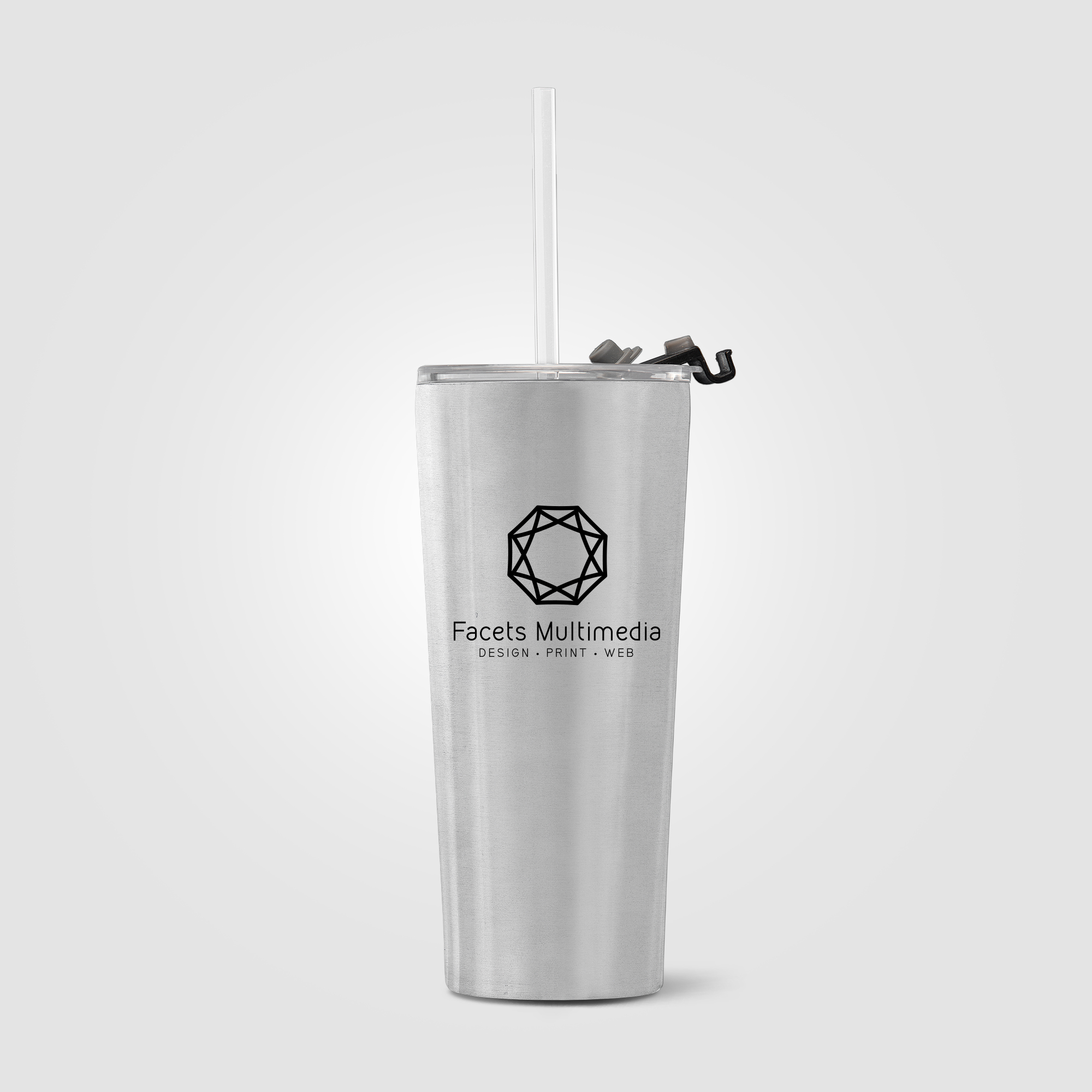 Excalibur - 21 oz. Double-Wall Stainless Tumbler with Straw​​ 11