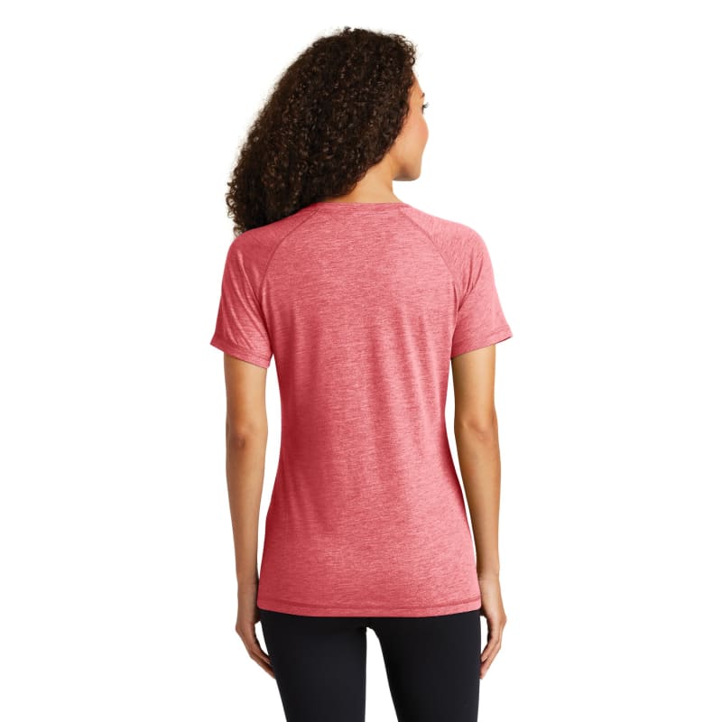 Sport-Tek Women's PosiCharge Tri-Blend Wicking Scoop Neck Raglan Tee. 11