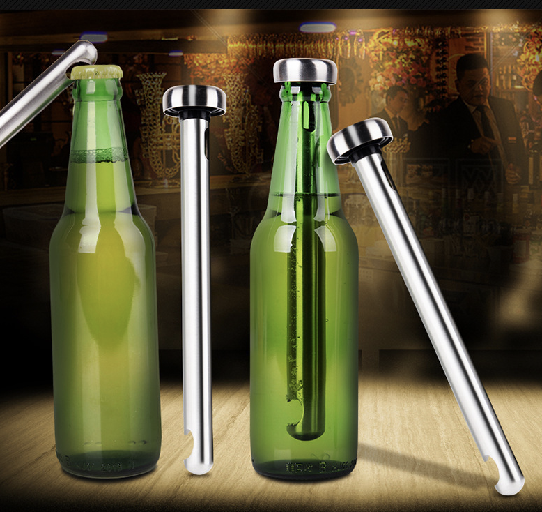 Stainless Steel Beer Bottle Chiller Cooling Sticks with Opener 7