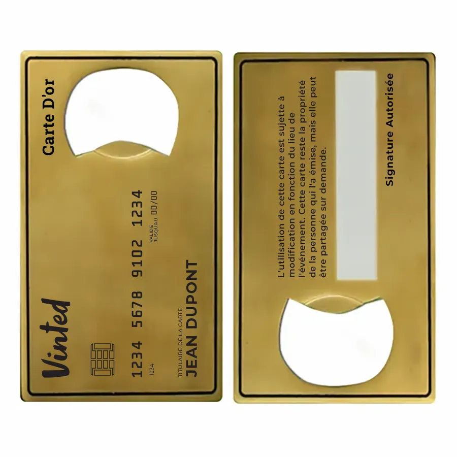Gold Card Shaped Bottle Opener 2