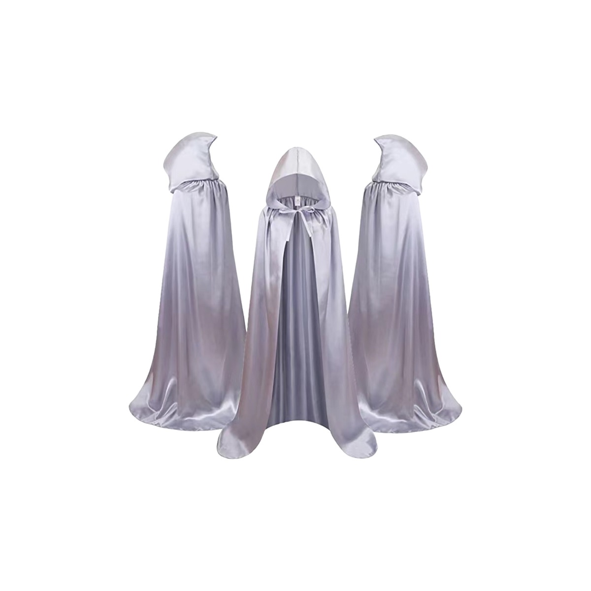Halloween Satin Gothic Hooded Cape 4