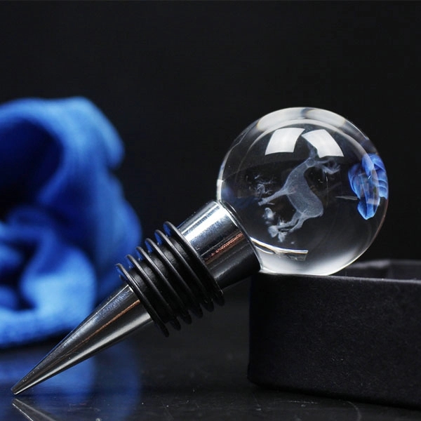 Crystal Clear Ball Wine Bottle Stopper 3