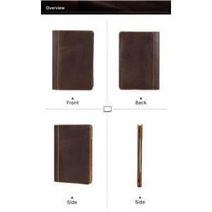 Crazy Horse Leather Retro Laptop Protective Cover 2