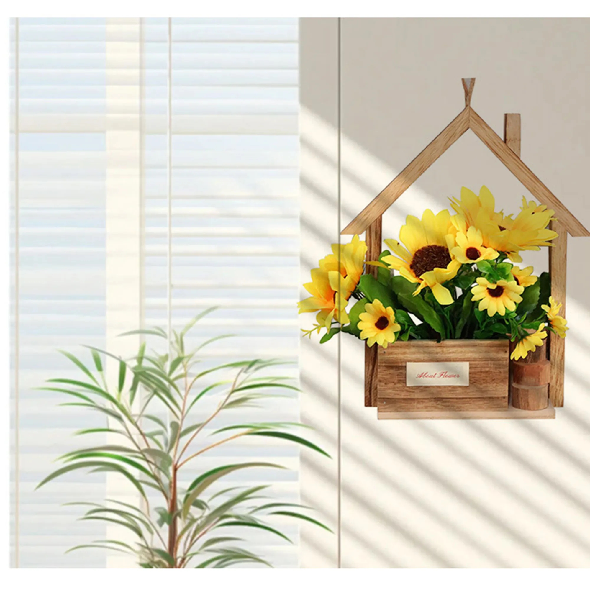 House-Shaped Hanging Planter With Rope Mounts 5