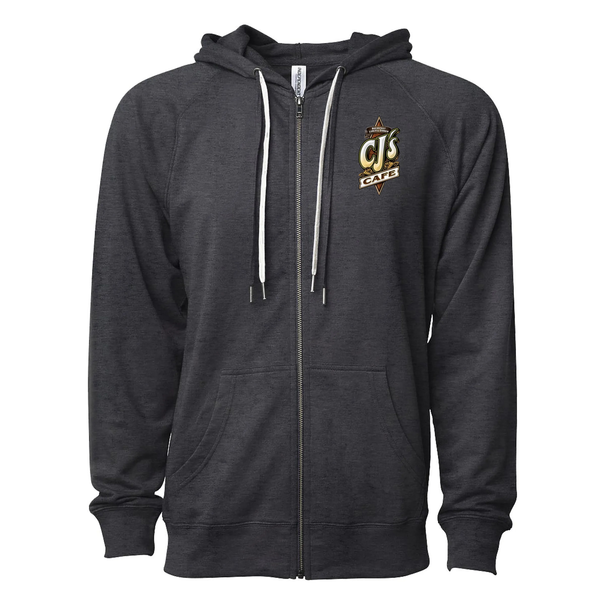 Unisex Lightweight Loopback Terry Zip Hood 25