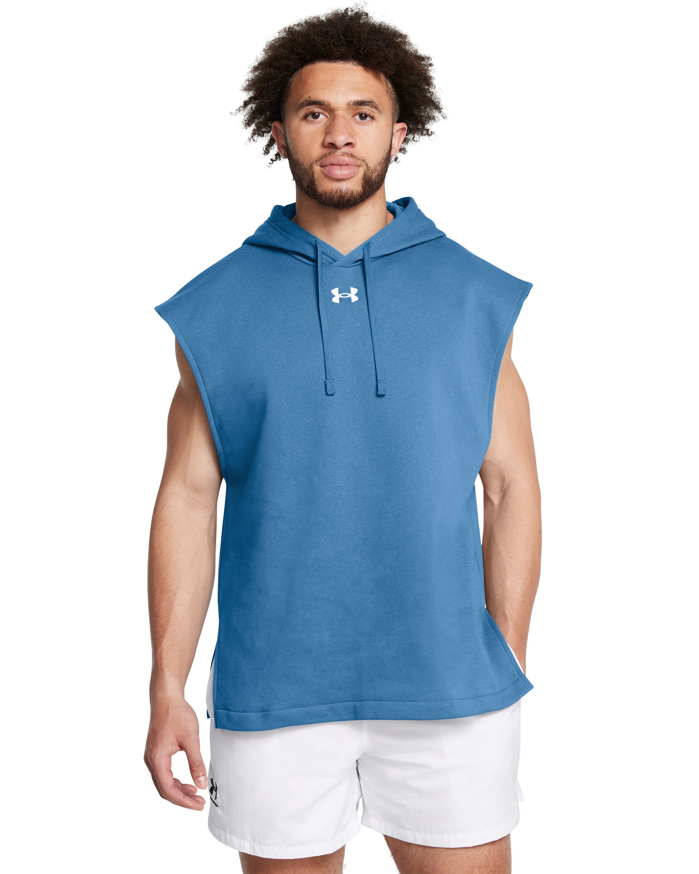Men's UA Rival Fleece Sleeveless Hoodie, custom hoodie or sweatshirt with logo imprint 3