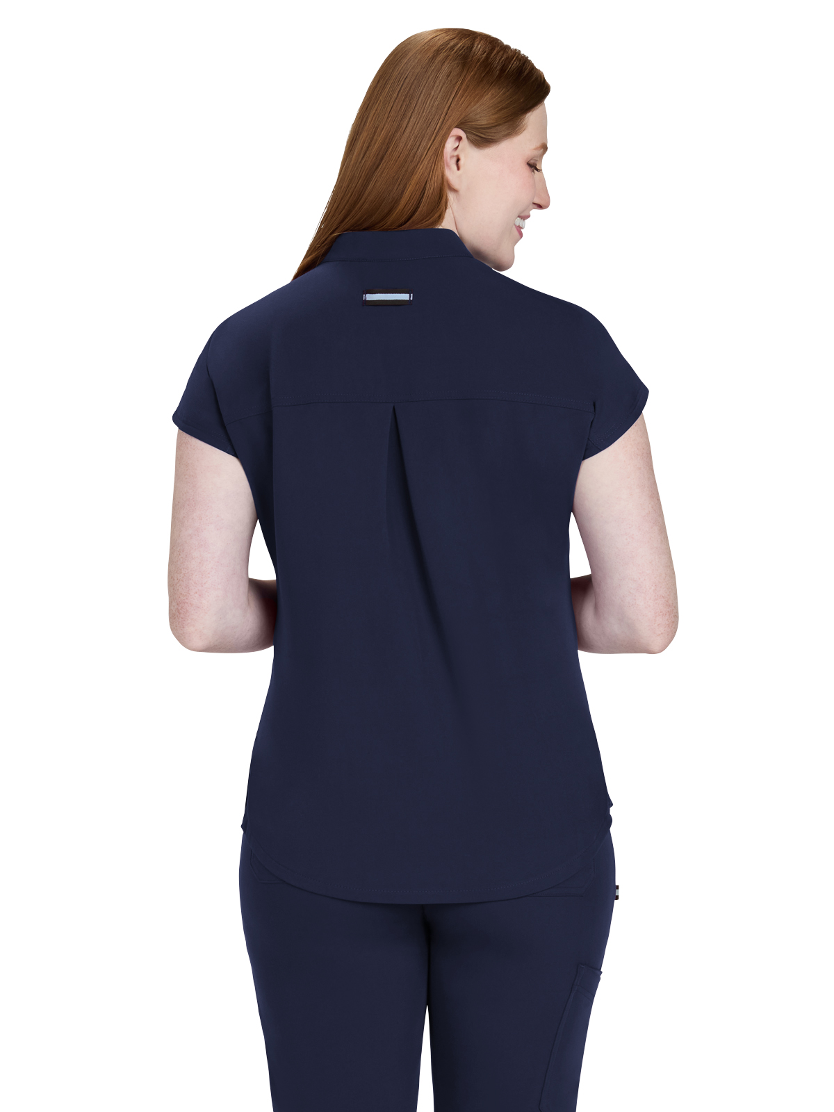 koi - Next Gen - Womens Two-Pocket Button Closure Scrub Top 2