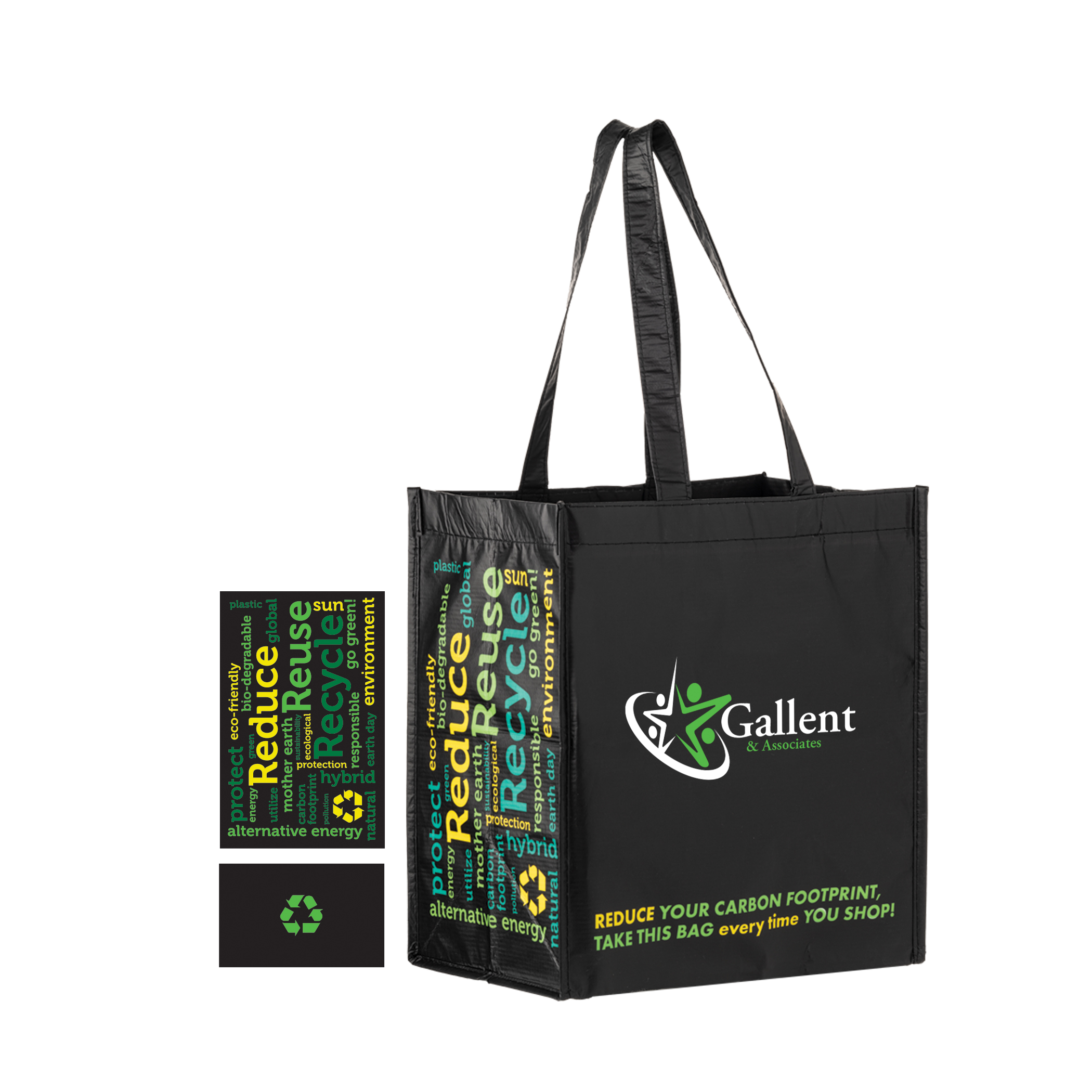 100% R.P.E.T. Laminated Bag w/stock design