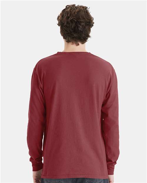 Unisex Garment-Dyed Long Sleeve T-Shirt With a Pocket - GDH250 102
