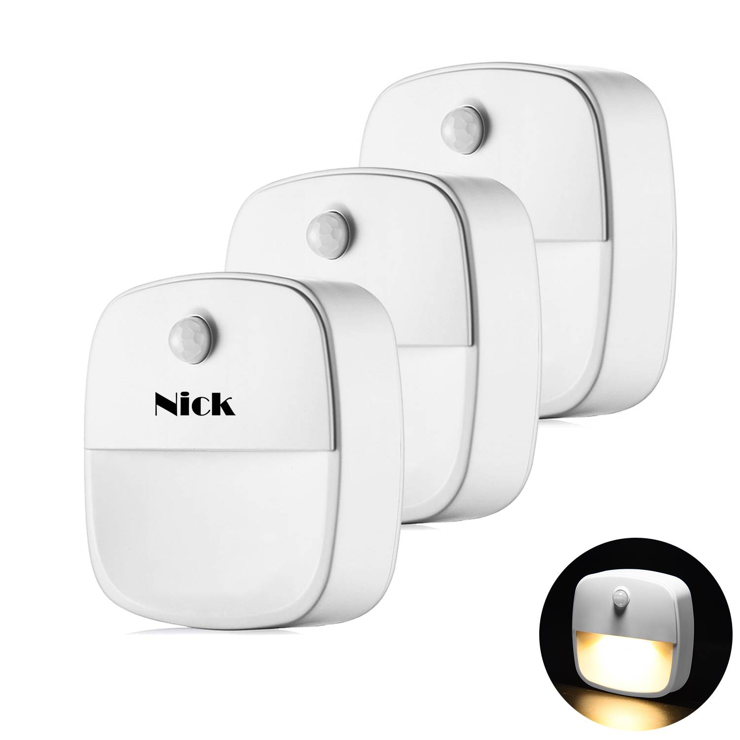 LED Intelligent Night Light Body Sensor 3pcs/set 1