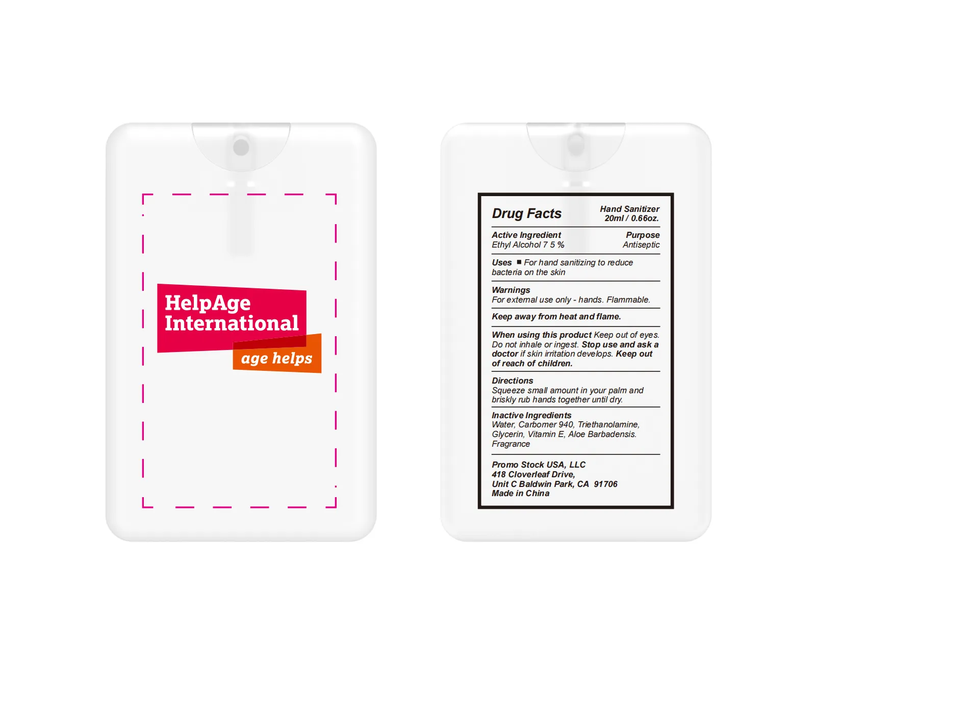 Custom labelled 0.66oz/20ml 75%  Credit Card  Hand Sanitizer 2