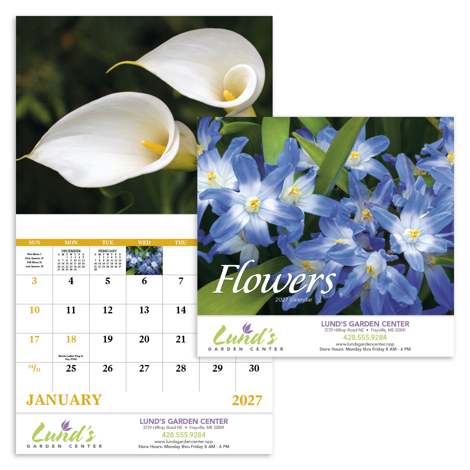 Good Value™ Flowers - Stapled Calendar 50
