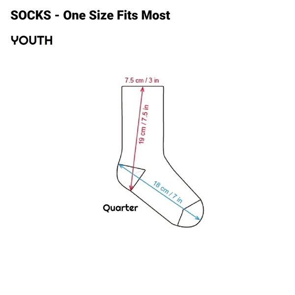 Youth 360 Degree Digital Print Cotton-Blend Quarter Socks 2