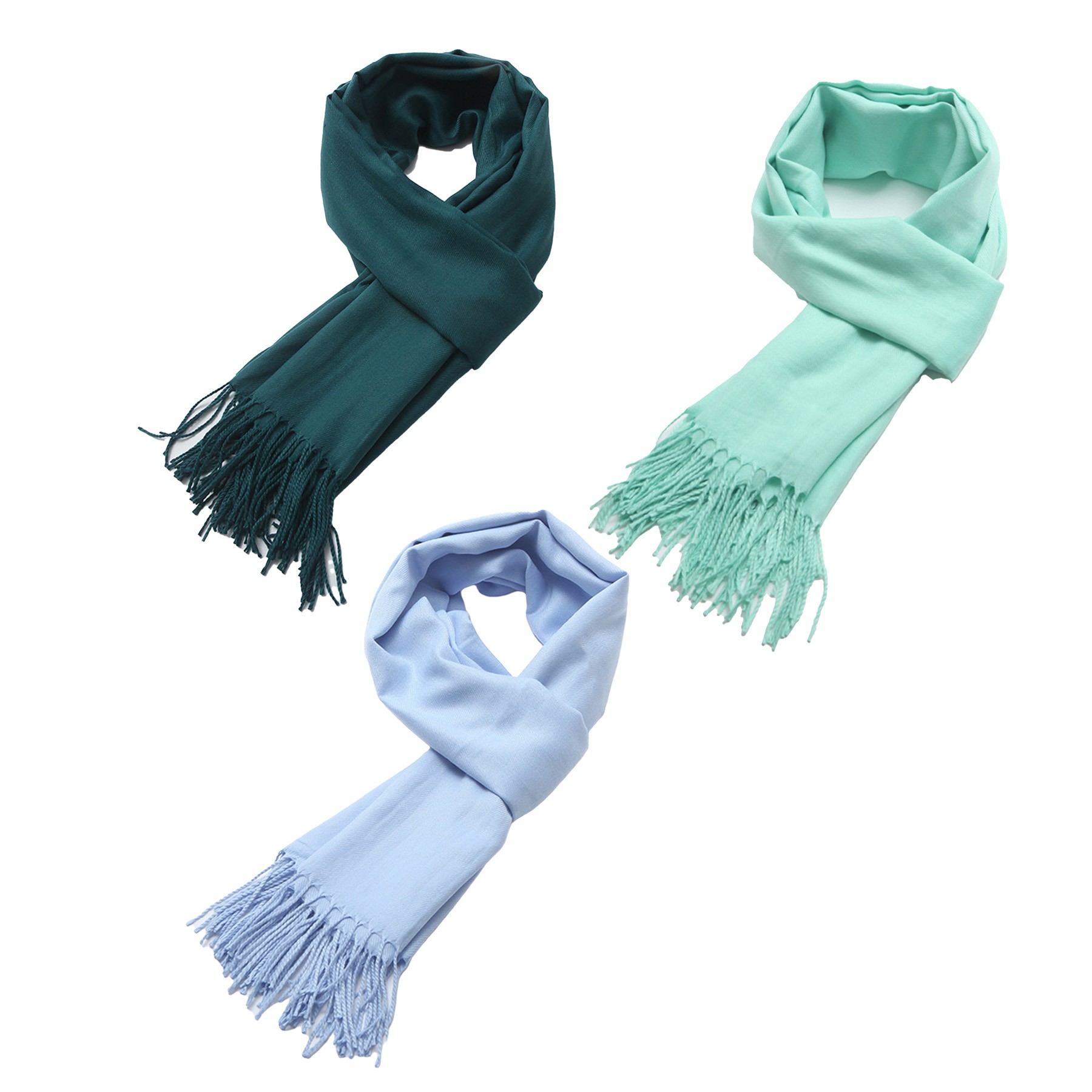 Winter Long Pashmina Wrap Shawl Scarf w/Fringes 4