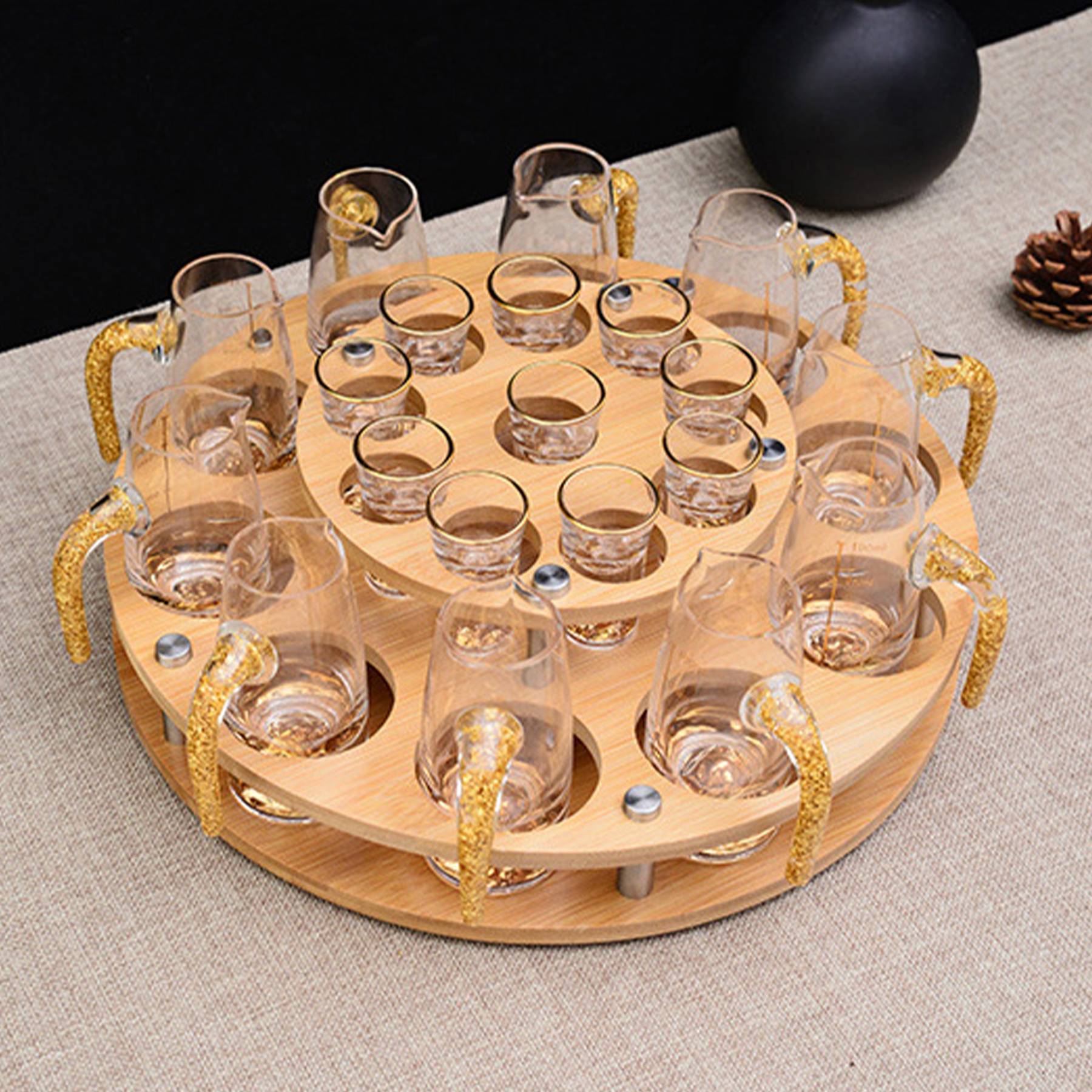 Wood Glasses Cup Serving tray 7