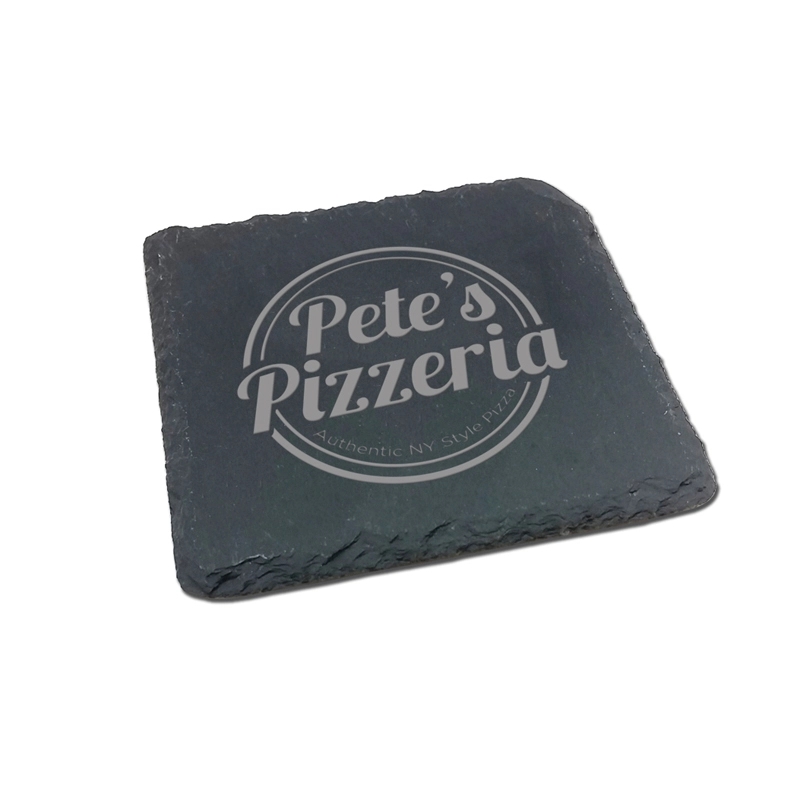 Etched Set of 2 Slate Coasters