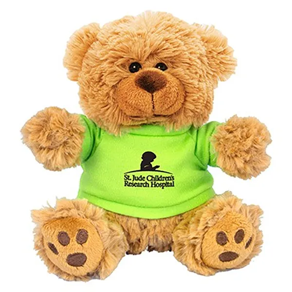 6" Plush Teddy Bear With Choice of T-Shirt Color 2