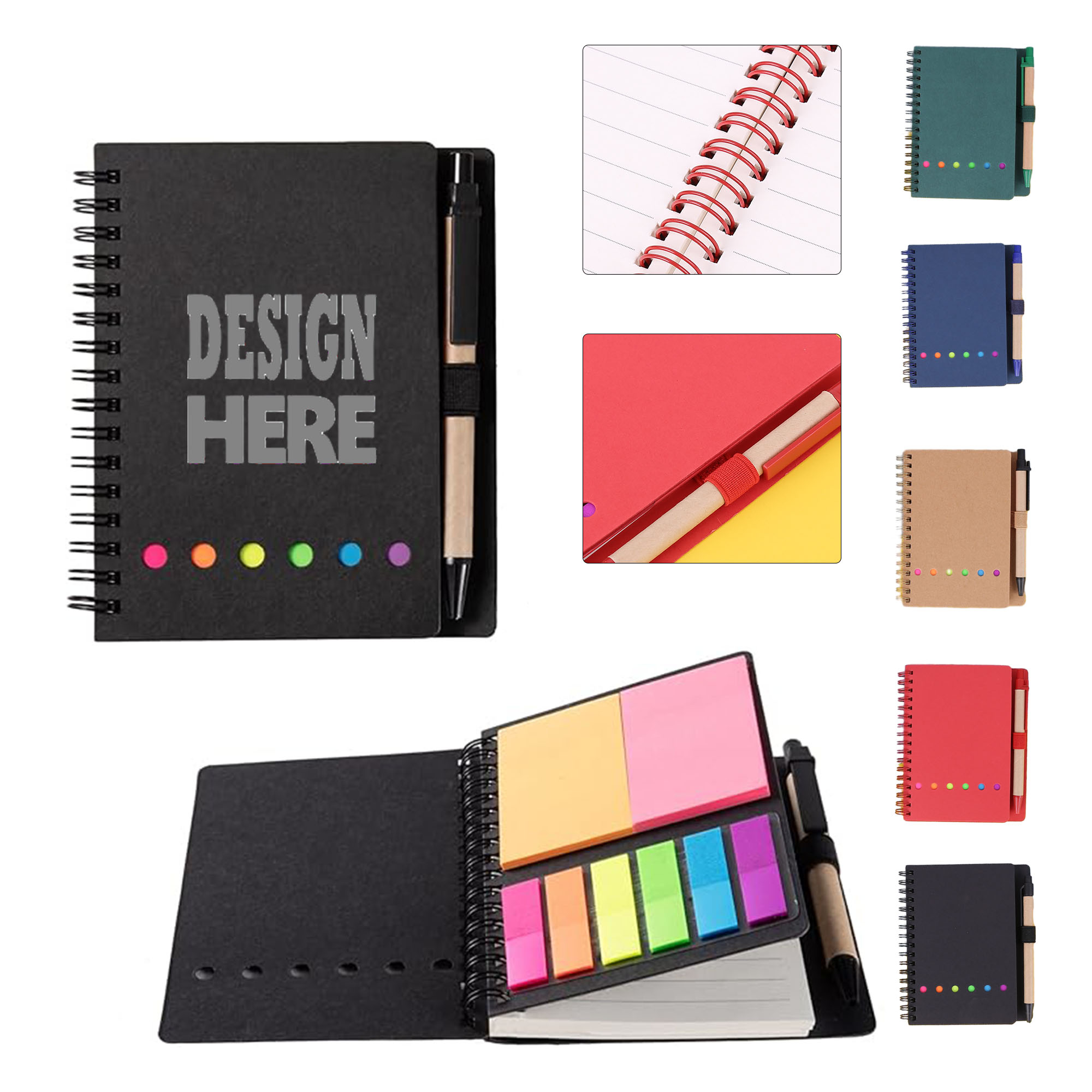 Customizable Coil Sticky Notebook 2