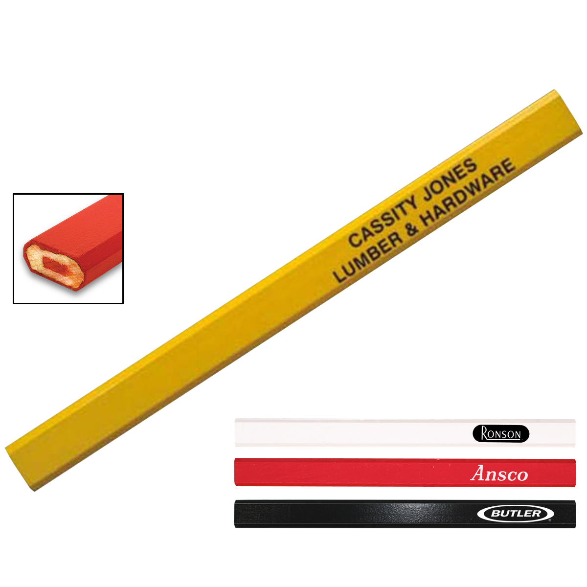 Red Graphite Carpenter Pencil 11