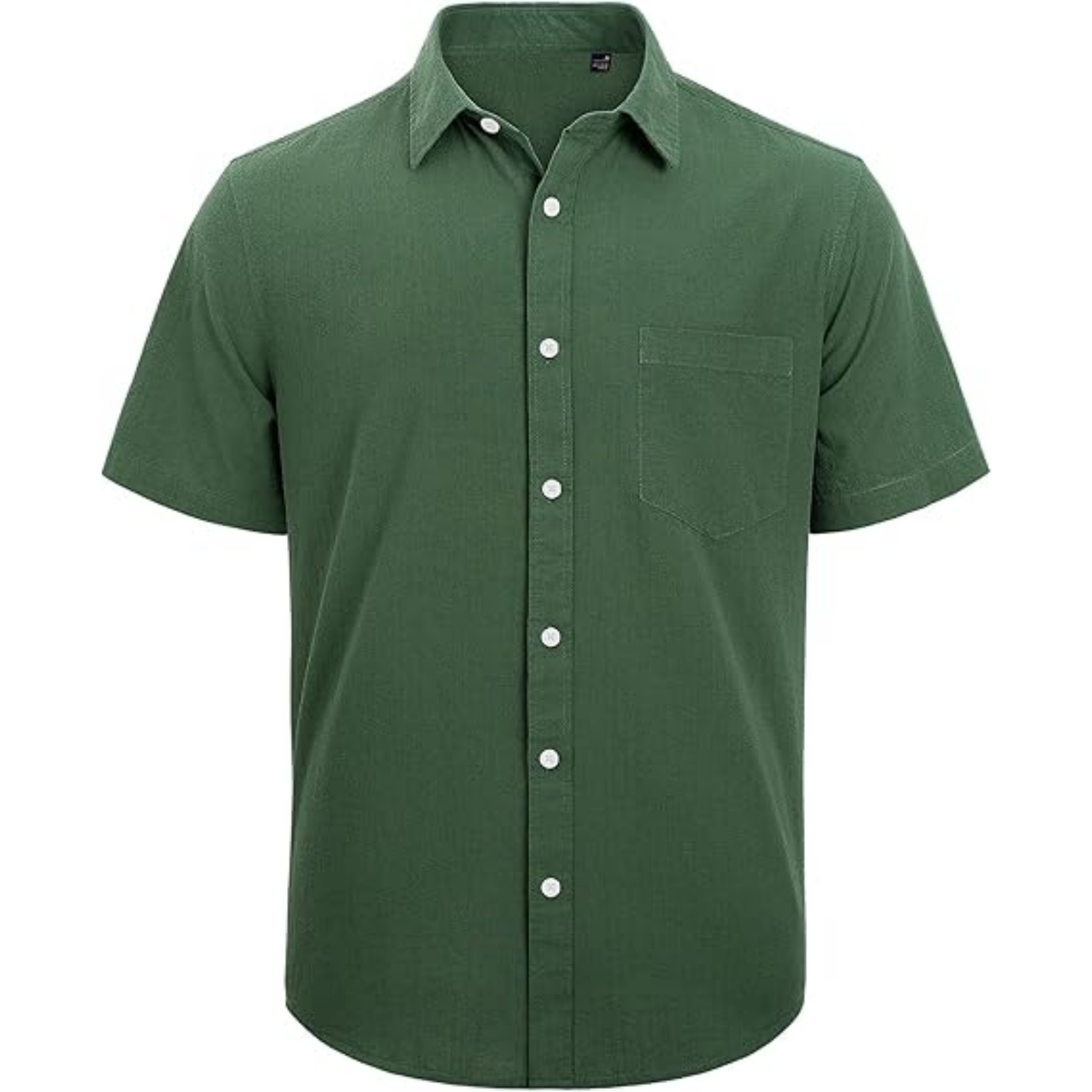 Men's Cotton Linen Short Sleeve Shirt 41