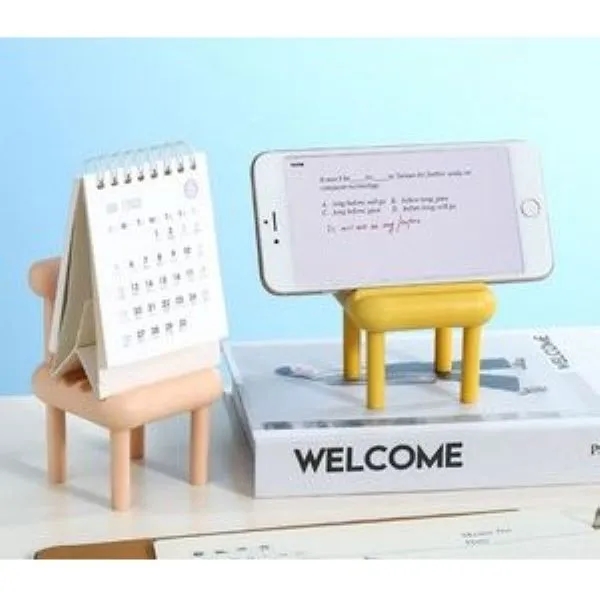 2 1/3" Creative Desk Ornament/Chair Shape Mobile Phone Stand 3