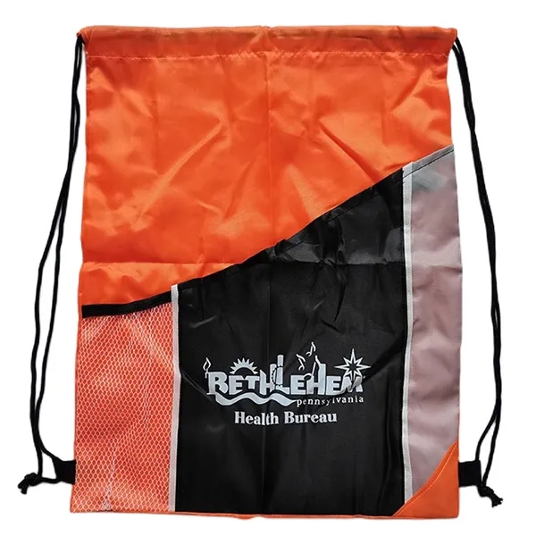 Cinch Bag with Mesh Pocket -13.78" x 17.7" 5