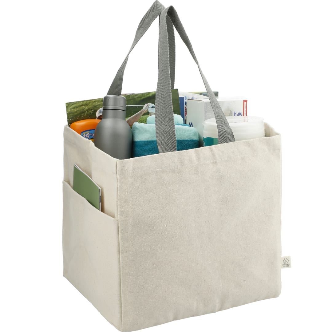 Organic 14oz Cotton Shopper Tote 8