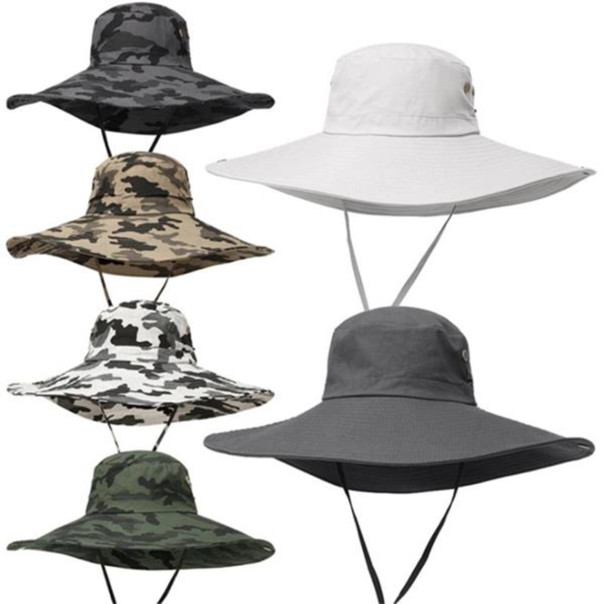 Wide Brim Outdoor Fishing Hiking Beach Hats 3