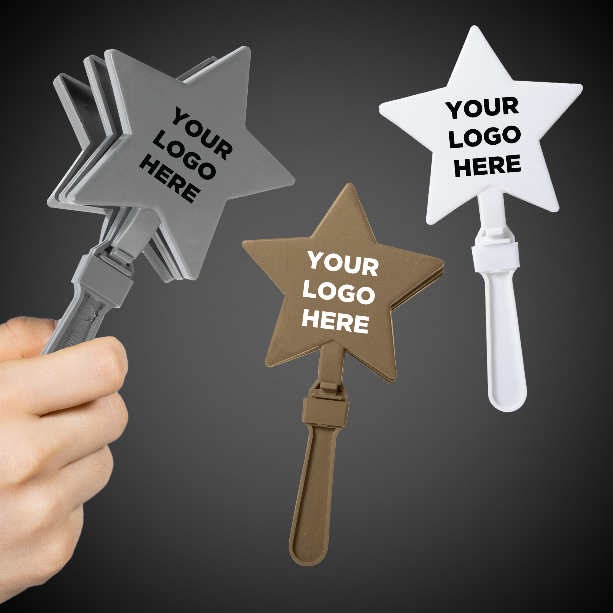 7" Gold Star Hand Clapper(Imprintable) 5