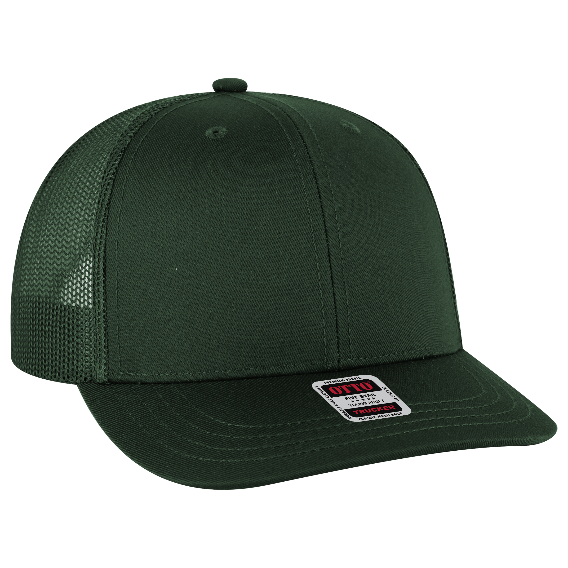 OTTO CAP® 6 Panel Mid Profile Mesh Back Trucker Hat 24