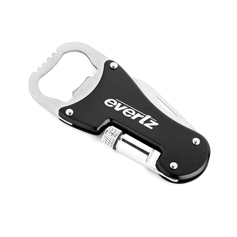 Multifunctional bottle opener with light and knife 2