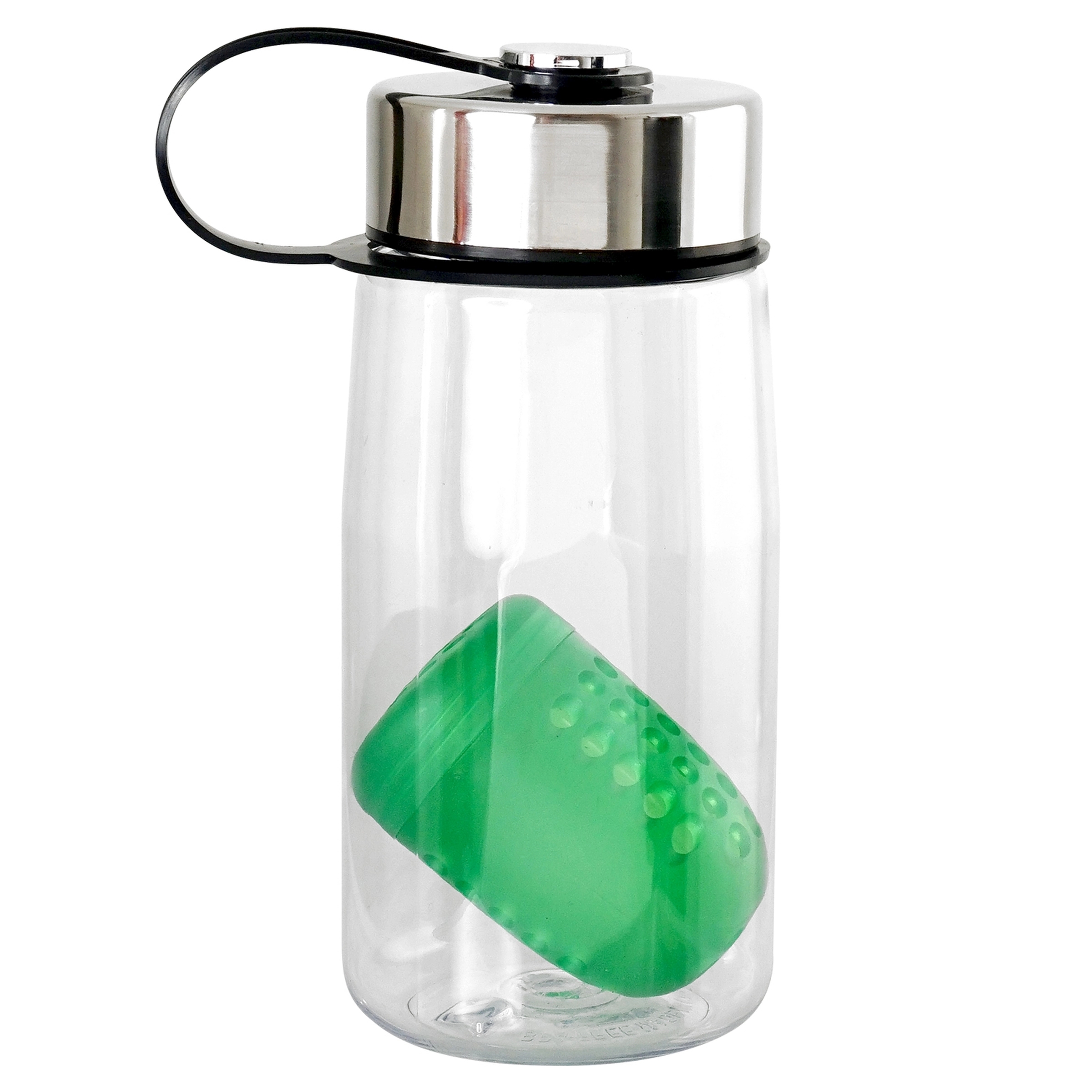 Metal Lanyard Lid 18 oz. Recycled Bottle with Floating Infus 8