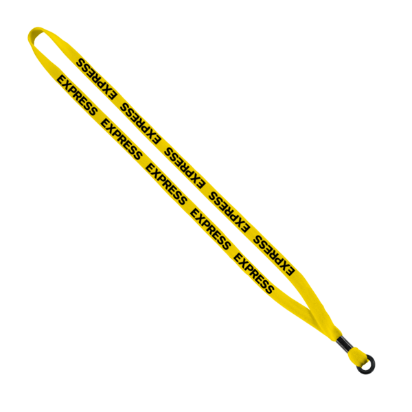 1/2" Cotton Lanyard with Metal Crimp & Split-Ring 67