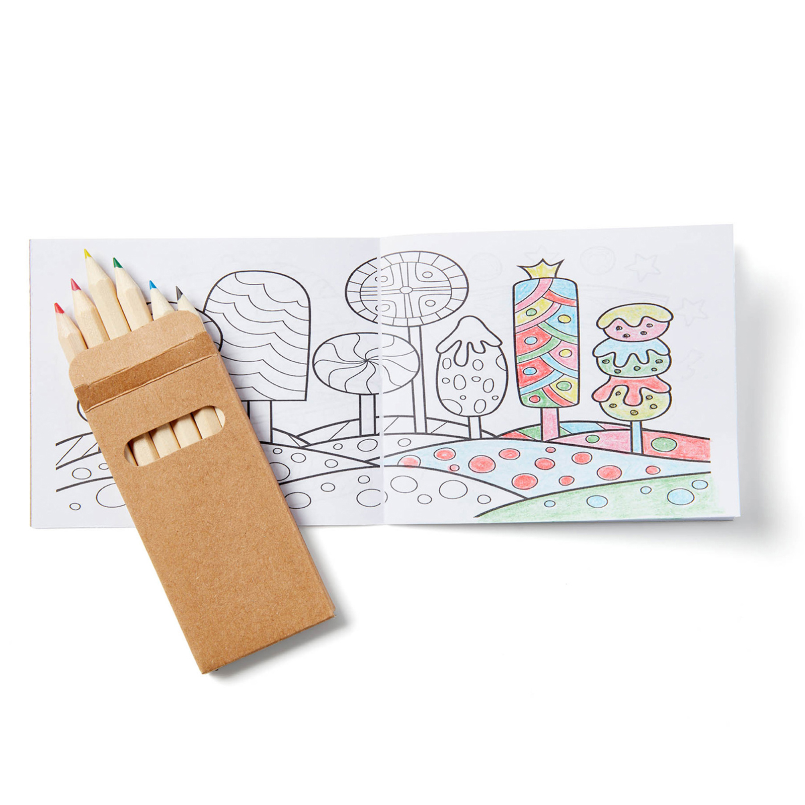 General Kids Coloring Book & 6-Color Pencil Set To-Go 1
