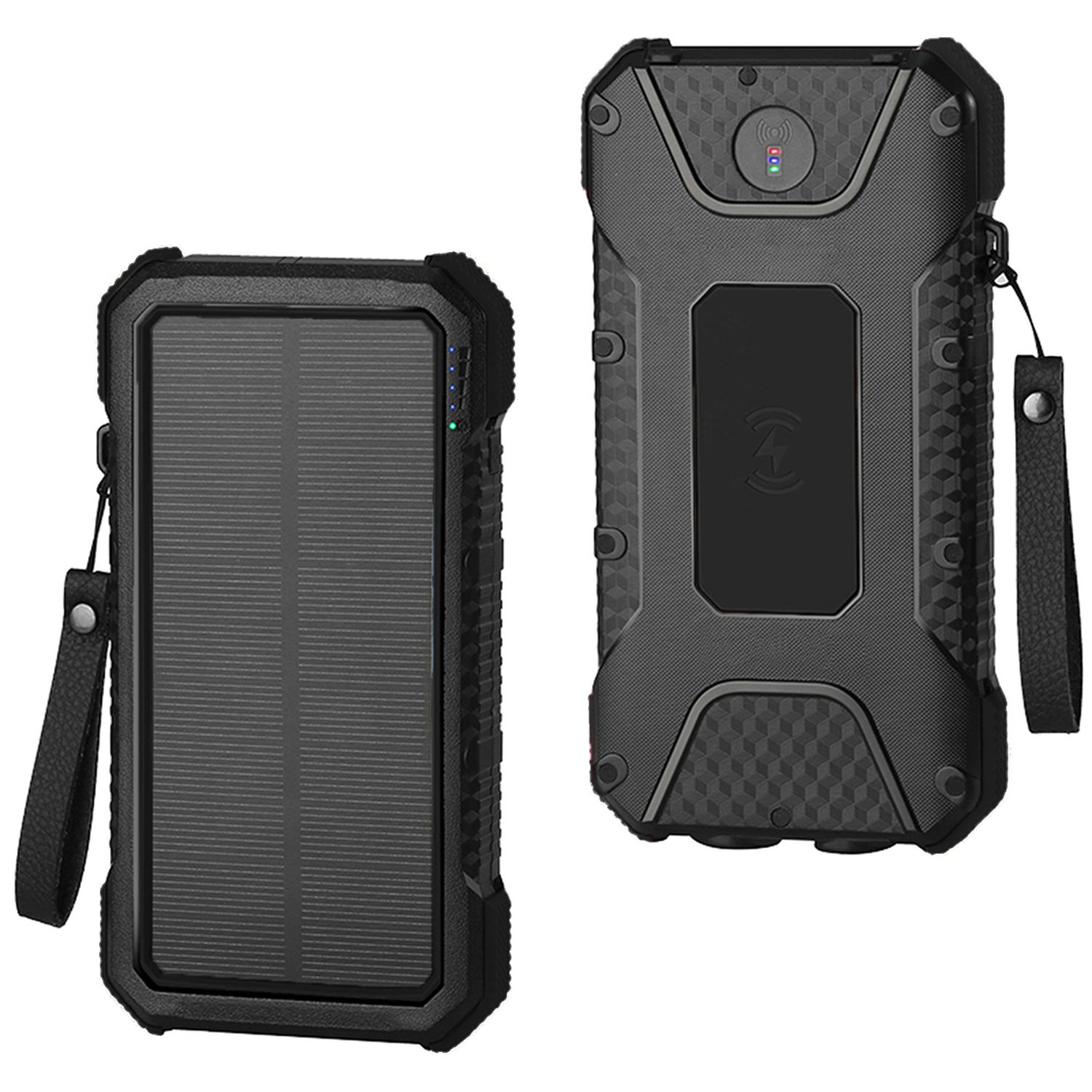 20,000 mAh Wireless Charging Solar Dual Port Water Resistant Power Bank 4
