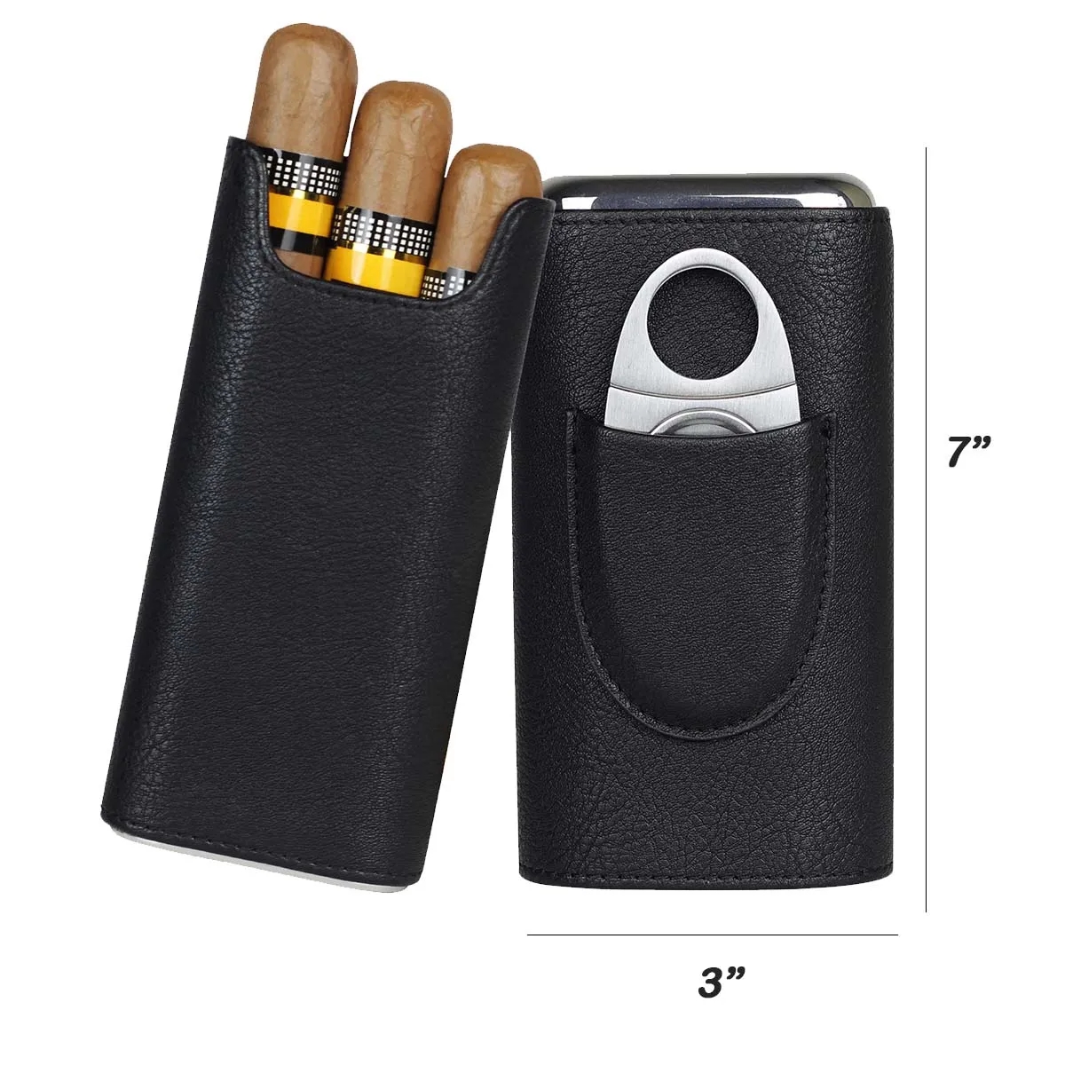Portable Fashion Leather Cigar Case Travel Humidor for Cigar 5
