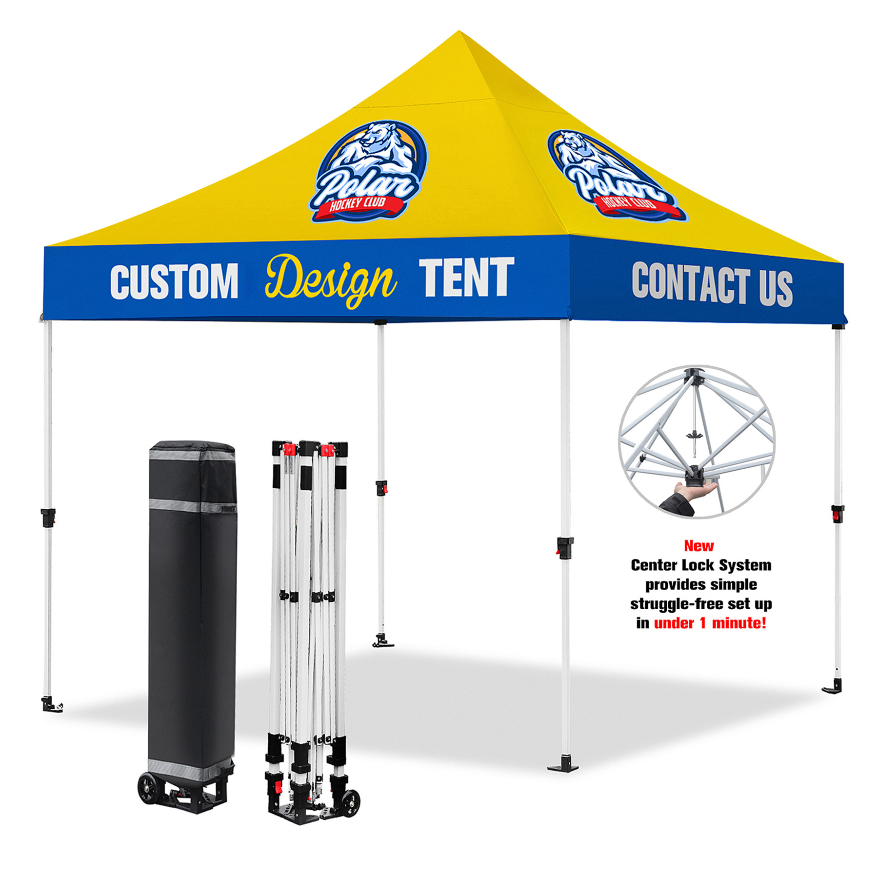 10'x10' Instant One-Push Custom Canopy Tent Kit 5
