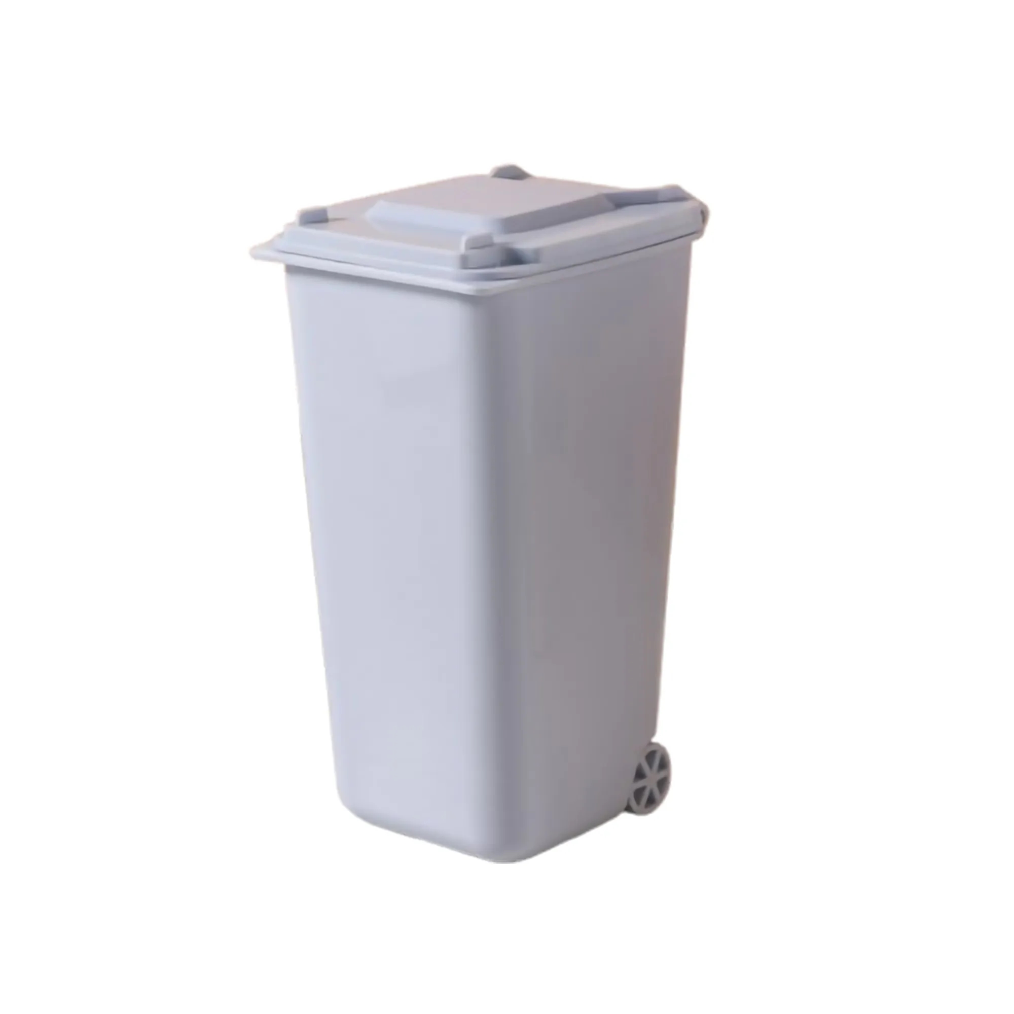Desktop Organizer W/ Lid Mini Garbage Trash Bin Pen Holder 5