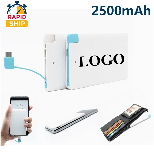 Slim 2500mAh Credit Card Power Bank 1
