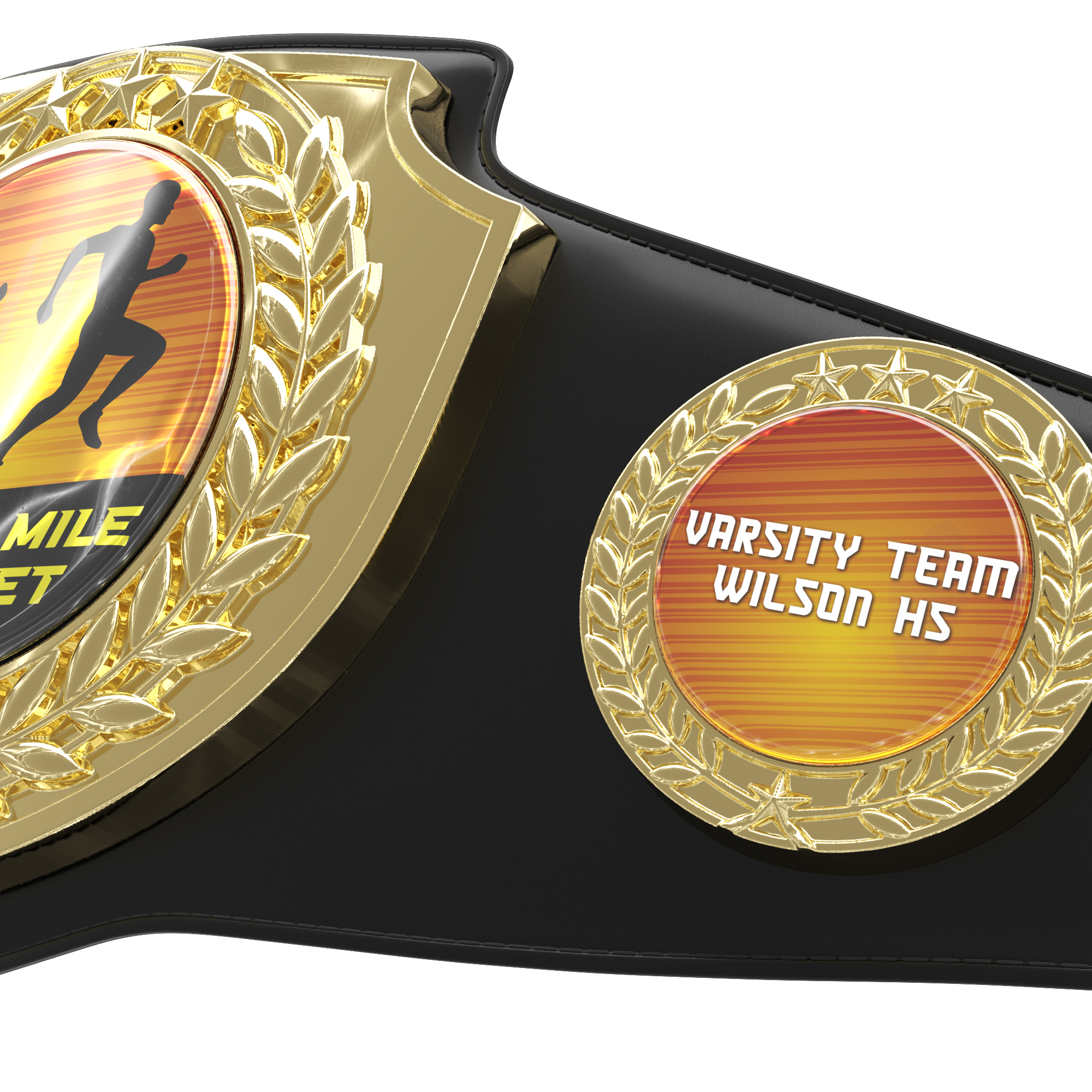 Express Vibraprint® Bright Champion Award Shield Belt 24