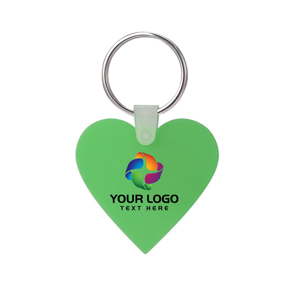 Custom Heart Shaped Silicone Key Tag 4