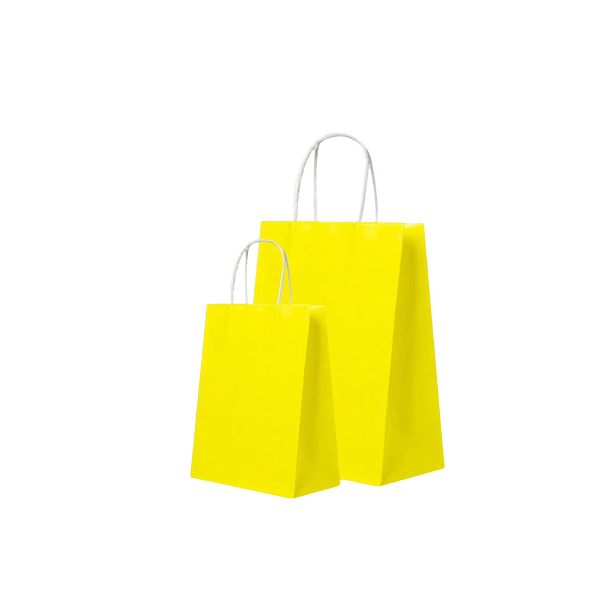 White Kraft Paper Shopper With Twisted Handle 8.3 X 4.4 X 10.7" 12