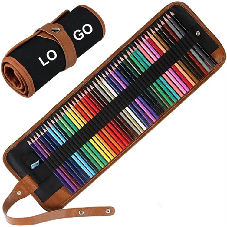 50 Colored Pencils Roll Kit 1
